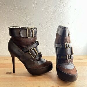 Brown Leather Ankle Boots